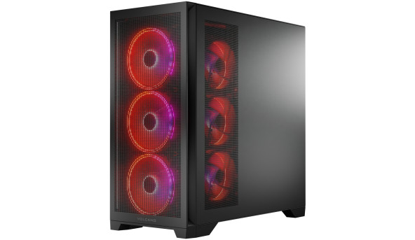 Корпус Modecom VOLCANO EXPANSE S ARGB 4x140mm fans MIDI USB 3.0x2+TYPE-C BLACK без БЖ ATX - 636884