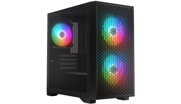 Корпус LogicConcept DART PRO ARGB MINI BLACK MESH fans 3x120mm без БЖ mATX