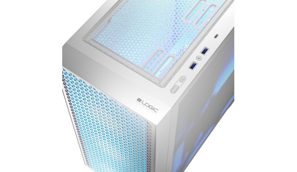 Корпус LogicConcept DART PRO ARGB MIDI WHITE MESH fans 4x120mm без БЖ ATX - 636886