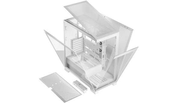 Корпус Modecom VOLCANO SPACE APEX w/o fans MIDI USB 3.0x2+TYPE-C WHITE без БЖ ATX - 636890