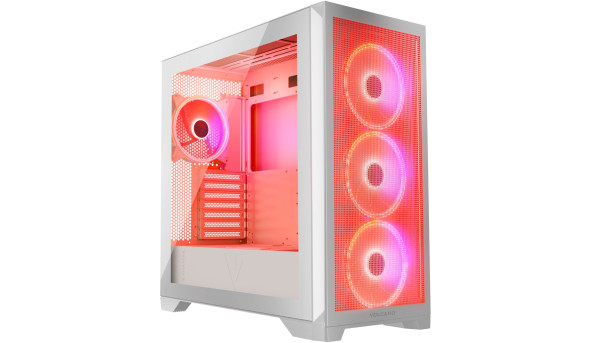 Корпус Modecom VOLCANO EXPANSE S ARGB 4x140mm fans MIDI USB 3.0x2+TYPE-C WHITE без БЖ ATX
