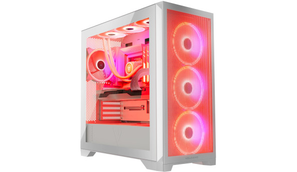 Корпус Modecom VOLCANO EXPANSE S ARGB 4x140mm fans MIDI USB 3.0x2+TYPE-C WHITE без БЖ ATX - 636891