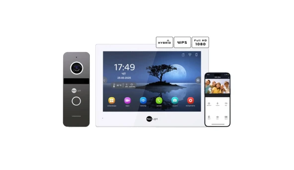 Комплект видеодомофона Neolight ALPHA Hybrid + SOLO FHD Graphite