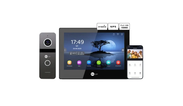 Комплект видеодомофона Neolight ALPHA Hybrid Black + SOLO FHD Graphite