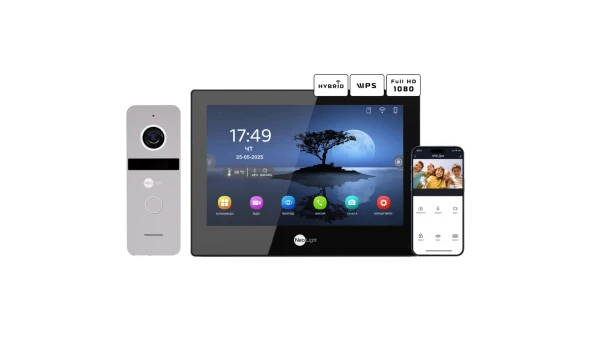 Комплект видеодомофона Neolight ALPHA Hybrid Black + SOLO FHD Silver
