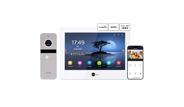 Комплект видеодомофона Neolight ALPHA Hybrid + SOLO FHD Silver