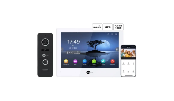 Комплект видеодомофона Neolight ALPHA Hybrid + PRIME FHD Black