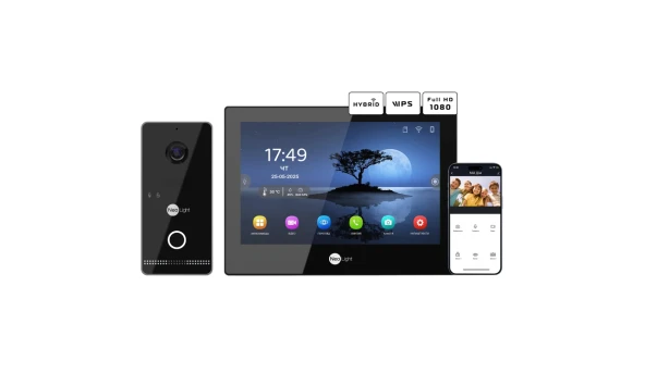 Комплект видеодомофона Neolight ALPHA Hybrid Black + OPTIMA IPW Black