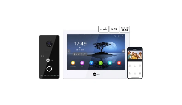 Комплект видеодомофона Neolight ALPHA Hybrid + OPTIMA IPW Black