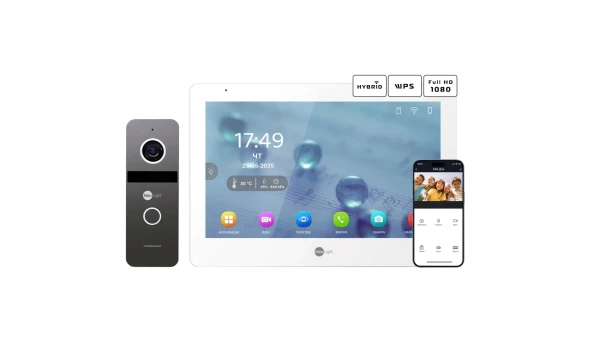 Комплект видеодомофона Neolight MEZZO Hybrid + SOLO FHD Graphite