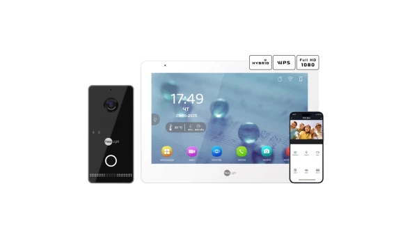 Комплект видеодомофона Neolight MEZZO Hybrid + OPTIMA IPW Black