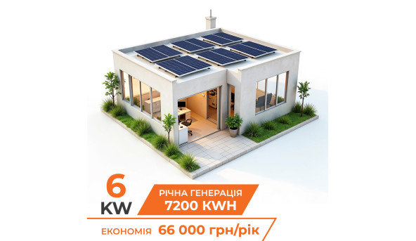 Комплект СЭС 6kW АКБ 5,1kWh (литий) 100 Ah (от 2 часов автономности) - 637278