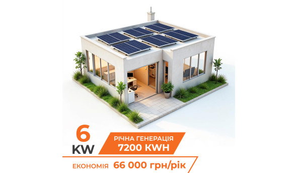 Комплект СЭС 6kW АКБ 5,1kWh (литий) 100 Ah (от 2 часов автономности)
