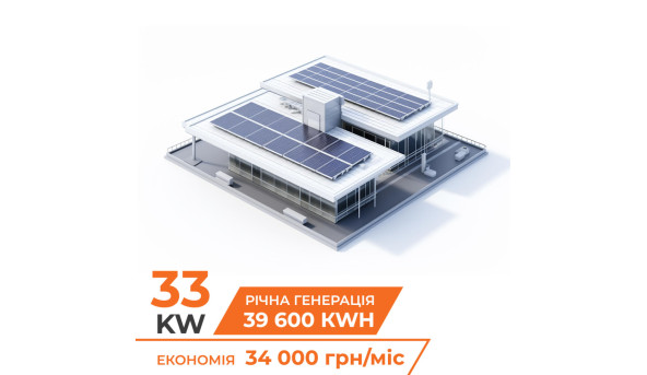 Комплект СЕС мережева на інверторі LP 33кВт