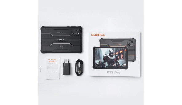 Планшет Oukitel RT3pro 8” HD / 4GB/128GB / G81 / 5150mAh / 16+8Мп / IP69K / LTE Black - 637493