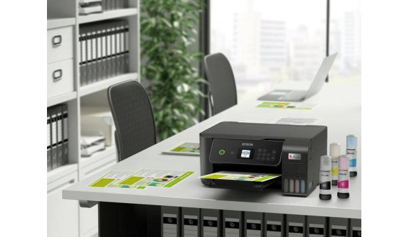 БФП А4 Ink Epson EcoTank L3260 (33 стор/хв, 5760 x 1440 dpi, Wi-Fi, СБПЧ, чорний) Фабрика Друку - 637525