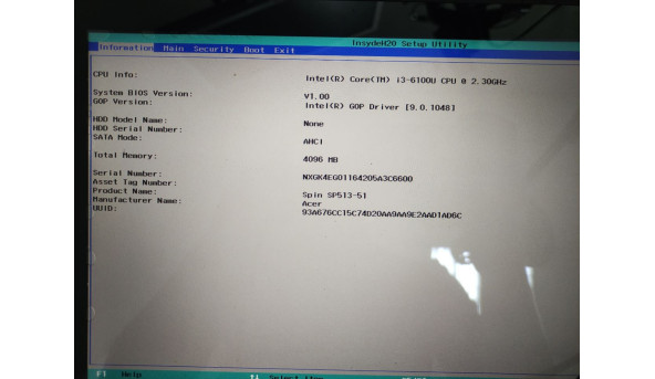 Материнська плата для Acer SP513-51 Drift_SKL 16801-1M Процессор: Intel Core I3-6006U Б/В - 637542