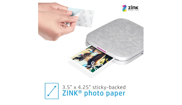 Фотодрукарка портативна HP Sprocket (3"x4",287x505dpi, Zink, 64MB, Bluetooth, колір сірий) - 637554