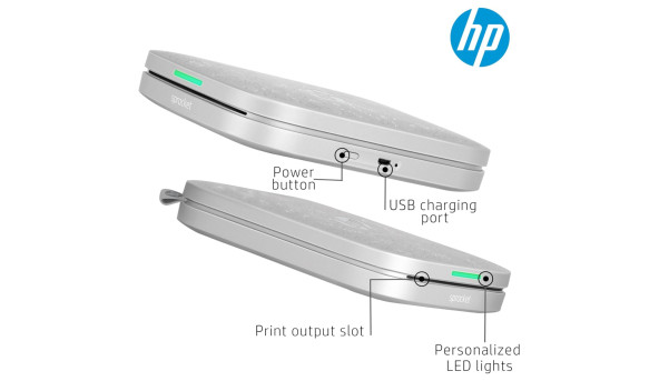 Фотодрукарка портативна HP Sprocket (3"x4",287x505dpi, Zink, 64MB, Bluetooth, колір сірий) - 637554