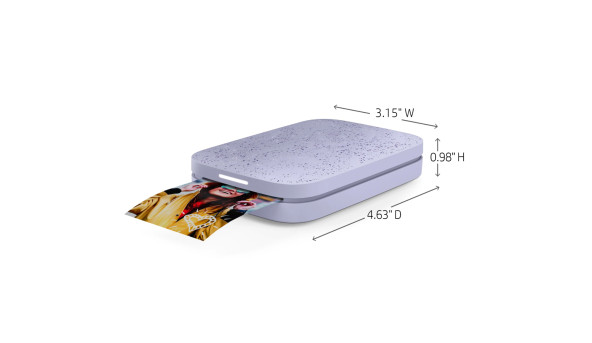 Фотодрукарка портативна HP Sprocket Purple (2"x3",313x400dpi,Zink, 64MB,Bluetooth, колір фіолетовий) - 637555