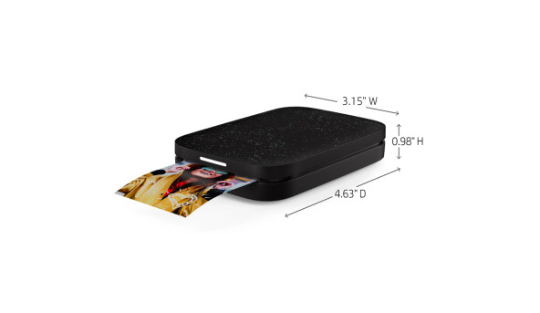Фотодрукарка портативна HP Sprocket Black (2"x3",313x400dpi,Zink, 64MB,Bluetooth, колір чорний) - 637559