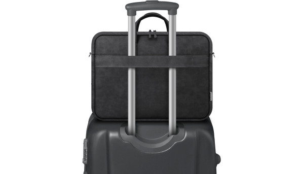 Сумка для ноутбука 15.6'' PU кожа, карман, черная - 637734