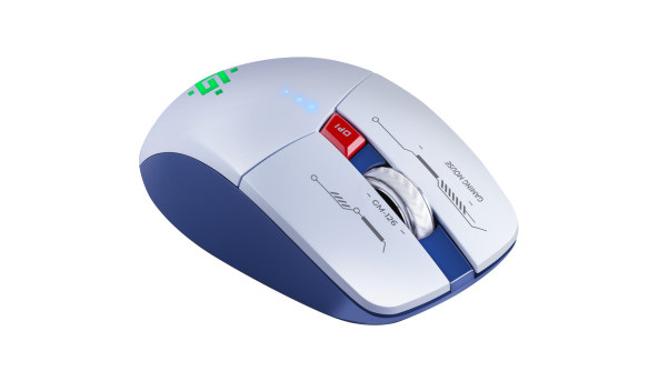 Мишка Defender Tisa GM-126, бездротова, ігрова, 1600 dpi., 7кн., 400 mAh, синьо-біла - 637753