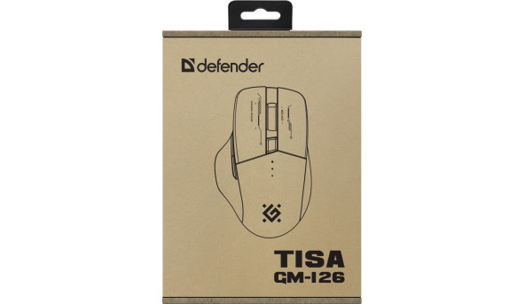 Мишка Defender Tisa GM-126, бездротова, ігрова, 1600 dpi., 7кн., 400 mAh, синьо-біла - 637753