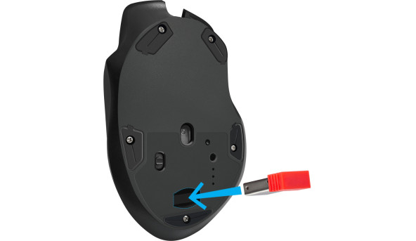 Мишка Defender Thunder GM-213, бездротова, ігрова, 8кн., 1600 dpi., 400 mAh, чорна - 637765
