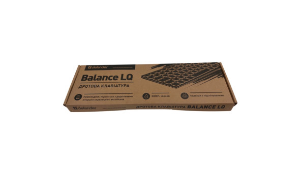 Клавіатура ігрова Defender Balance LQ UA LED підсвітка, чорна - 637771