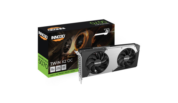 GeForce RTX5070 Inno3D TWIN X2 OC, 12GB GDDR7, 192bit, PCI Express 5.0 - 638011