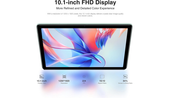 Планшет Doogee T10S 10.1" FHD /6GB/128GB/ T606 6600mAh/ 8+5Мп / LTE / Metal Blue - 638128