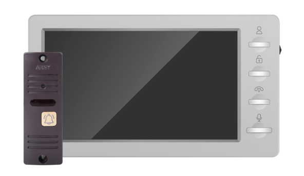 Комплект домофонный ARNY AVD-7008FHD (AVD-708 2Мп + AVP-05 2Мп), Light-gray + Brown