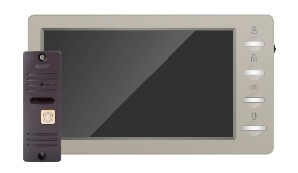 Комплект домофонный ARNY AVD-7008FHD (AVD-708 2Мп + AVP-05 2Мп), Beige + Brown
