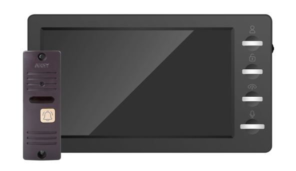 Комплект домофонный ARNY AVD-7008FHD (AVD-708 2Мп + AVP-05 2Мп), Black + Brown