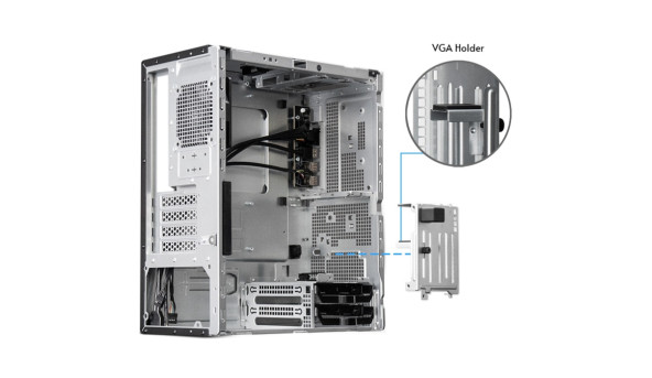 Корпус Chieftec UNI BS-20B-OP, без БЖ, mATX, Black - 638448