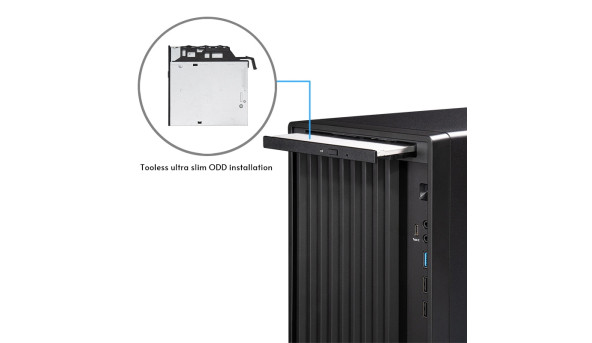 Корпус Chieftec UNI BS-20B-OP, без БЖ, mATX, Black - 638448