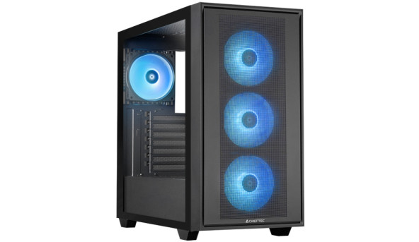 Корпус Chieftec HUNTER 3 GS-03B-OP 4x120mm A-RGB, USB-C, E-ATX, без БЖ, Black