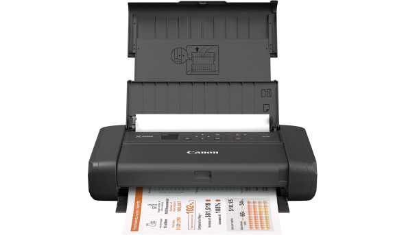 Друкарка А4 Canon Ink PIXMA TR150 (9 стор/хв, 4800x1200dpi, Wi-Fi,with battery, портативний, чорний) - 638523