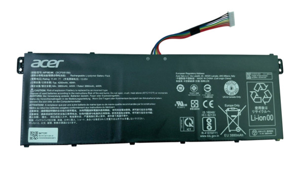 Акумулятор для ноутбука Acer AP18C4K Aspire 5 A515-54 11.4 В Black 4200 мАг Orig