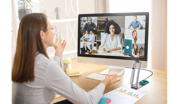 Сканер A3 Canon IRIScan Visualizer 7 (13MP 4K UltraHD MIC 4-in-1 USB книжковий блакитний) - 639369