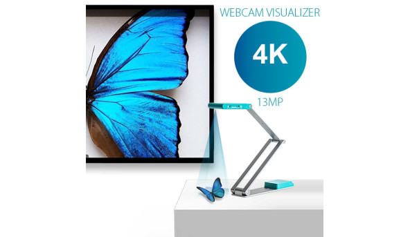 Сканер A3 Canon IRIScan Visualizer 7 (13MP 4K UltraHD MIC 4-in-1 USB книжковий блакитний) - 639369