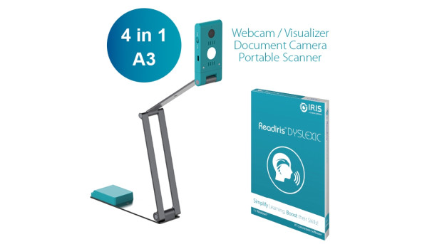 Сканер A3 Canon IRIScan Visualizer 7 Dyslexic (13MP 4K UltraHD MIC 4-in-1 USB книжковий блакитний) - 639370