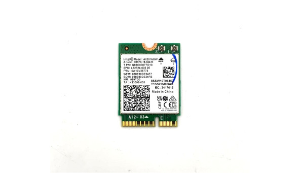 WI-FI модуль к ноутбуку Lenovo IdeaPad 5 15ITL05  Toshiba Dynabook Portege Tecra  A50-J  AX201NGW 5W10V25775 G86C0007TD10 Б/У