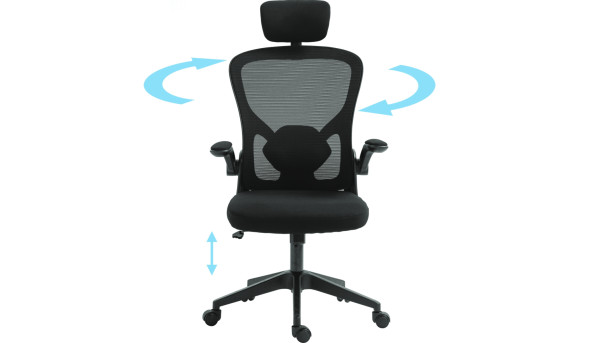 Крісло ігрове Sandberg ErgoFusion Gaming Chair Basic, чорне - 639457
