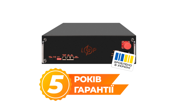Аккумулятор LP LiFePO4 51,2V - 100 Ah (5120Wh) (BMS SP 100A/50А) RM RS485/CAN LCD BL - 639709