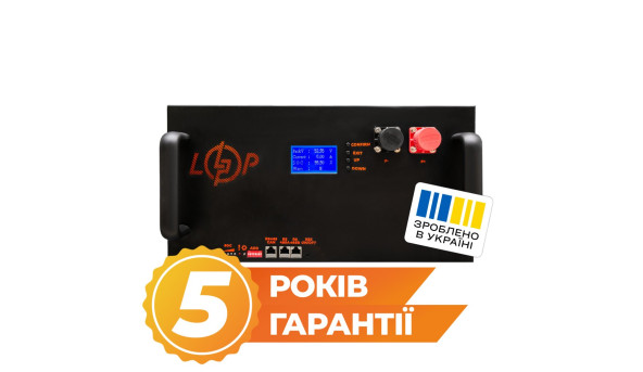 Аккумулятор LP LiFePO4 25,6V - 280 Ah (7168Wh) (BMS 200A/100А) LCD металл Smart RM RS485/CAN - 639759