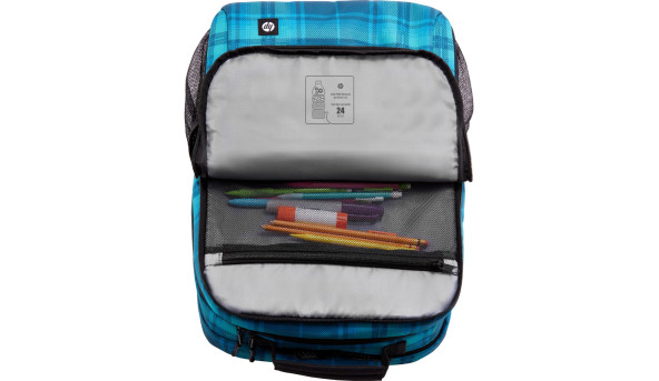Рюкзак для ноутбука HP 16.1" Campus Tartan Plaid, блакитний - 640034