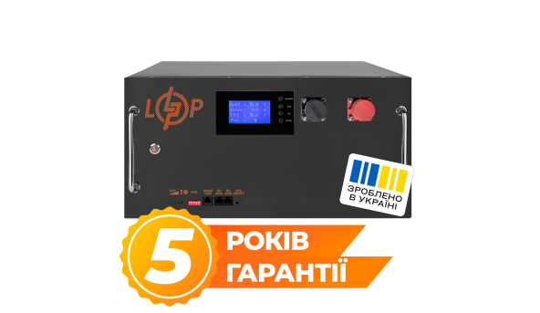 Акумулятор LP LiFePO4 51,2V - 280 Ah (14336Wh) (BMS SP 200A/100А) RM RS485/CAN LCD BL - 640159