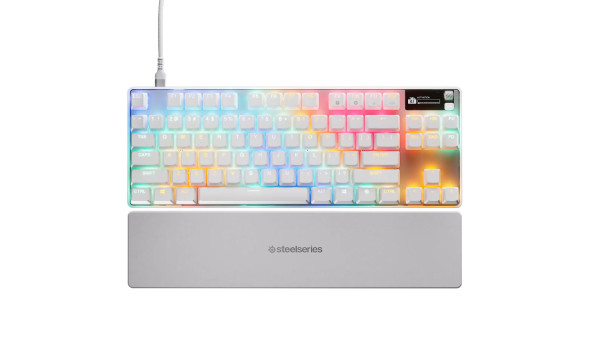 Клавіатура ігрова SteelSeries Apex Pro TKL Gen 3 UA HyperMagnetic, OmniPoint 3.0, OLED, White - 640603